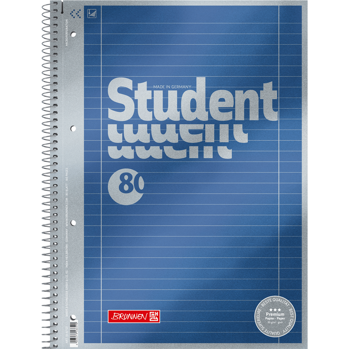 BRUNNEN Premium Studentblok Linjeret 1 BRUNNEN Premium Studentblok Linjeret