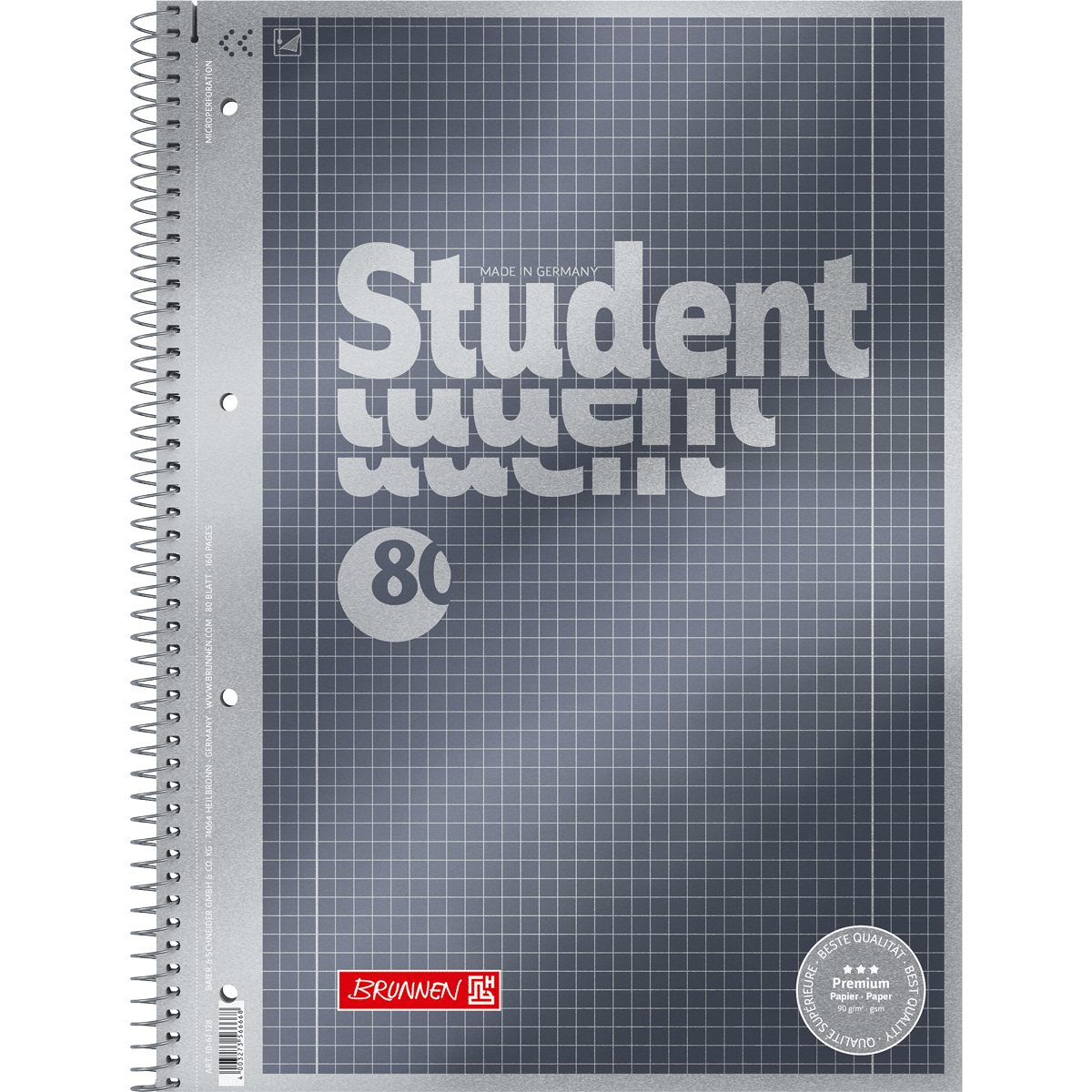 BRUNNEN Premium Studentblok Kvadreret 1 BRUNNEN Premium Studentblok Kvadreret