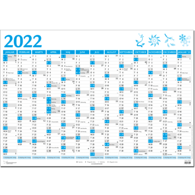 Kæmpekalender 2022 + januar 2023, blå