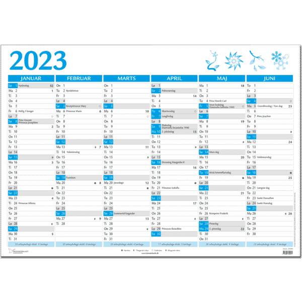 Kæmpekalender 2023, blå - 233400