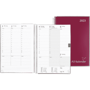 A5-kalender 2023, rød - 234956 0