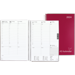 A5-kalender 2024, rød - 244956 0