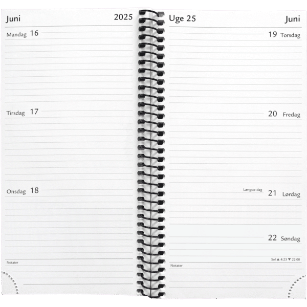 Spiral ugekalender refill 2025 - 251250