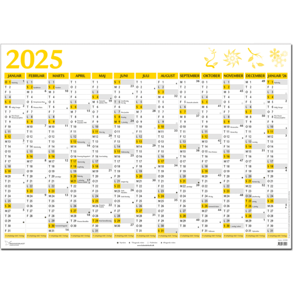 Kæmpekalender 2025 gul - 253300