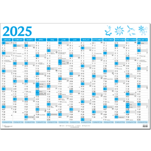 Kæmpekalender 2025 + januar 2026, blå - 253325