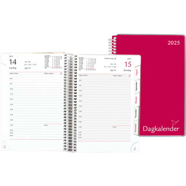 Dagkalender 2025, rød - 254556 0 a