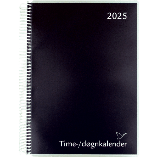 Time/døgnkalender 2025, sort - 254806 3
