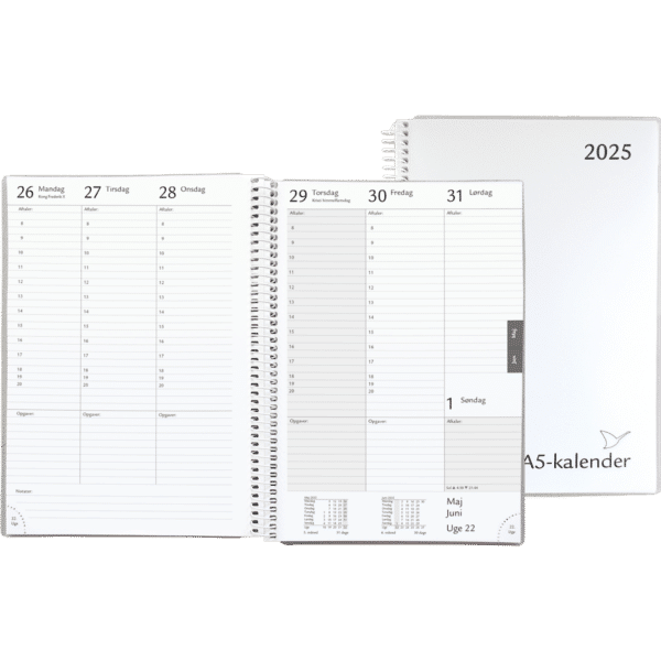 A5-kalender 2025, hvid - 254956 2