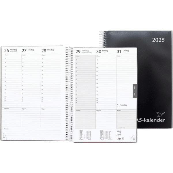 A5-kalender 2025, sort - 254956 3