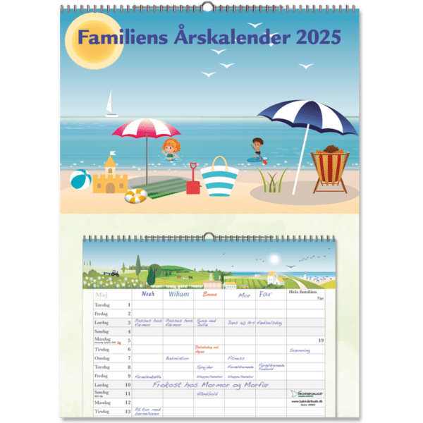 Familiens Årskalender A3 2025 - 259600