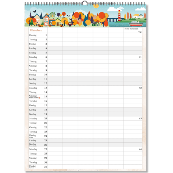 Familiens Årskalender A3 2025 - 259600 i