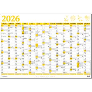 Kæmpekalender 2026 gul - 263300