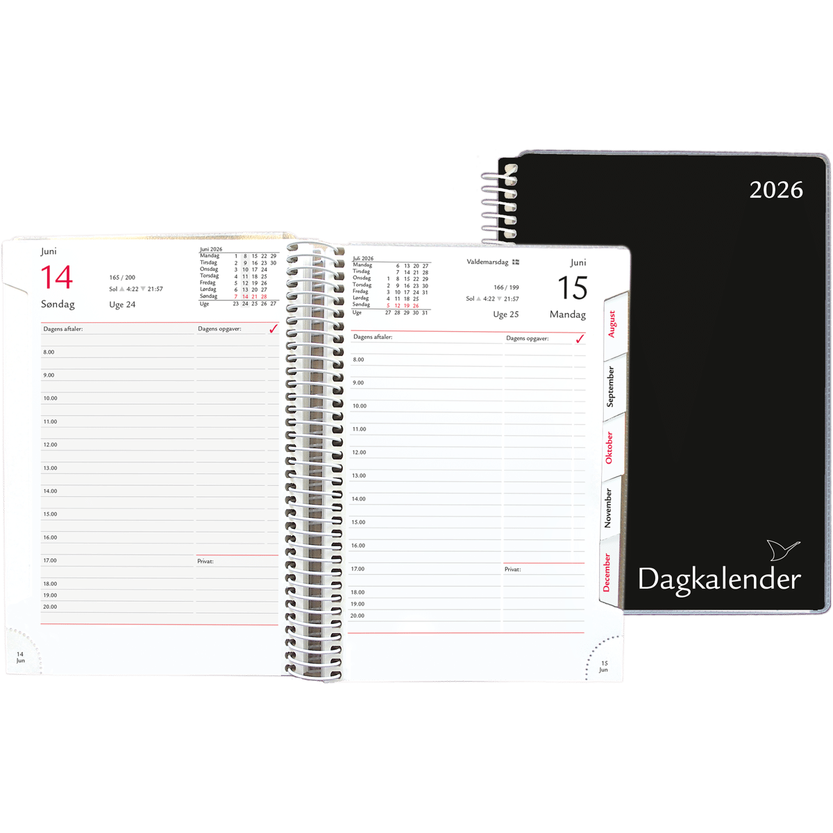 Dagkalender 2026, sort 2 Dagkalender 2026, sort - Image 2