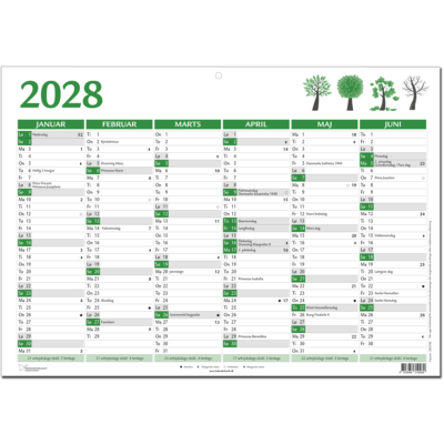 Vægkalender 2028